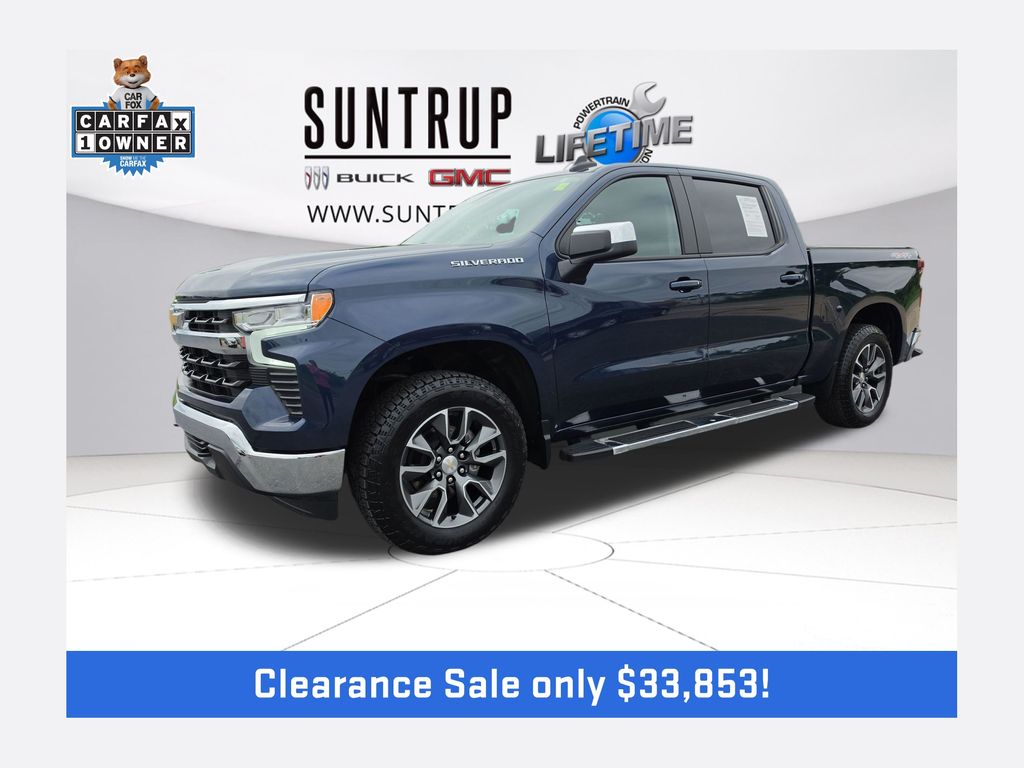 Northsky Blue Metallic 2023 Chevrolet Silverado 1500 Pickup Truck Four-Wheel Drive 8-Speed Automatic
