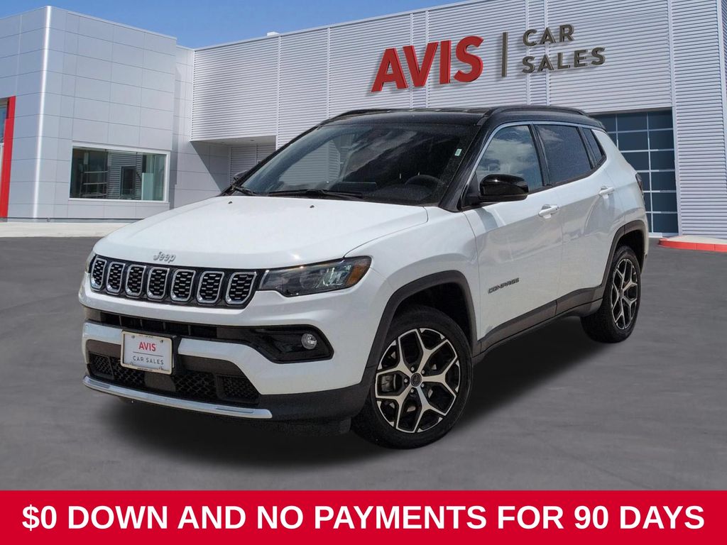 Bright White Clearcoat 2025 Jeep Compass SUV / Crossover Four-Wheel Drive 8-Speed Automatic