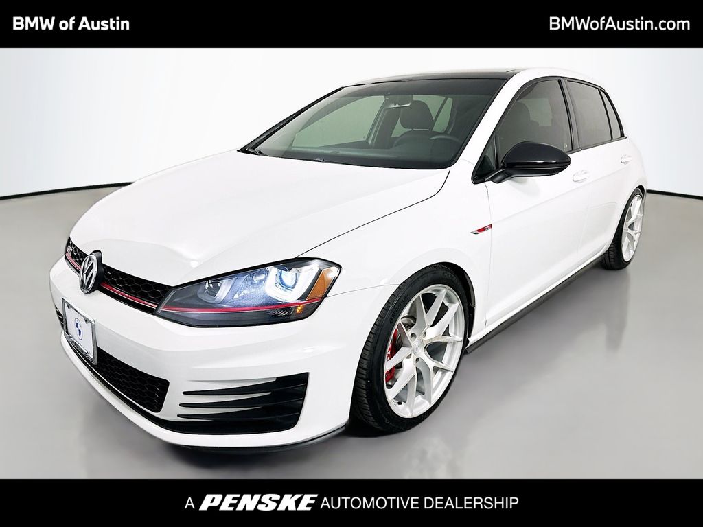 Pure White 2016 Volkswagen Golf GTI Hatchback Front-Wheel Drive 6-Speed Manual