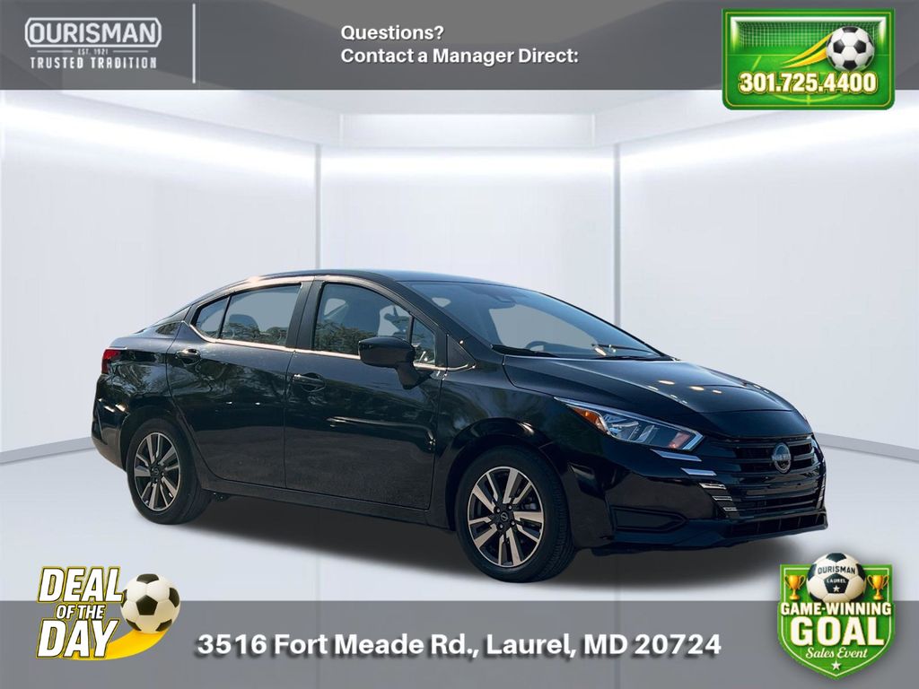 Super Black 2023 Nissan Versa SV FWD Sedan Front-Wheel Drive Continuously Variable Transmission