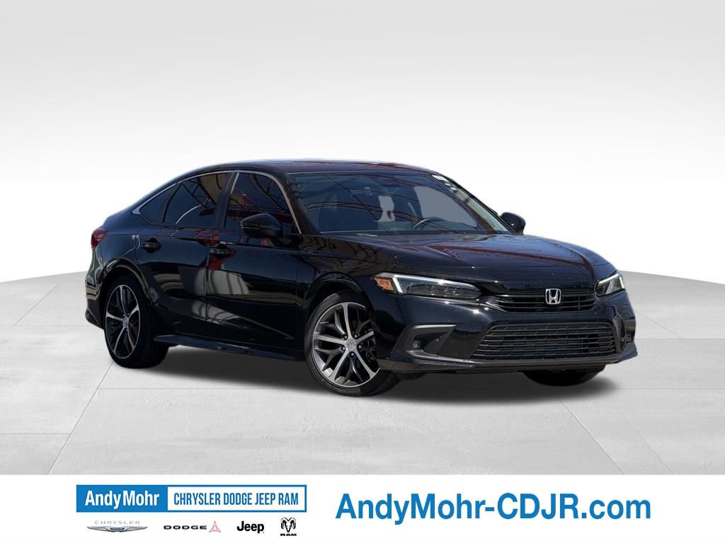Crystal Black Pearl 2024 Honda Civic Touring FWD Sedan Front-Wheel Drive Continuously Variable Transmission