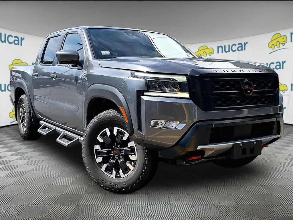 Gray (Gun Metallic) 2022 Nissan Frontier Pickup Truck Four-Wheel Drive 9-Speed Automatic