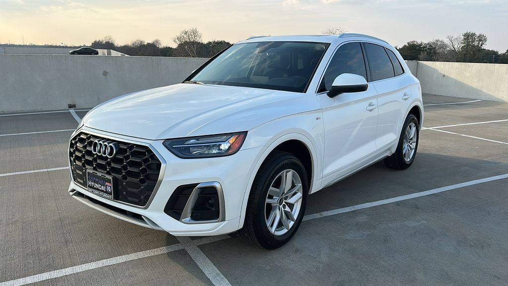 2022 Audi Q5 45 S line Premium White at North Houston Mitsubishi