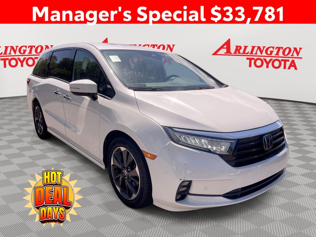 Platinum White Pearl 2022 Honda Odyssey Elite FWD Minivan Front-Wheel Drive Automatic