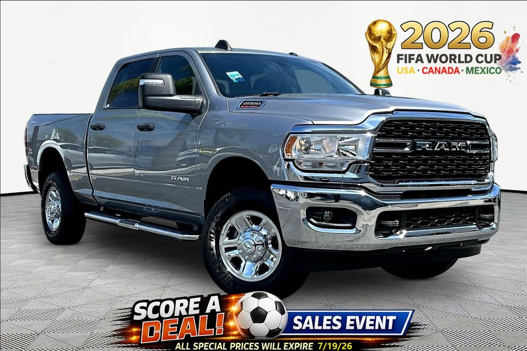 Billet Silver Metallic Clearcoat 2024 RAM 2500 Big Horn Crew Cab 4WD Pickup Truck Four-Wheel Drive 8-Speed Automatic