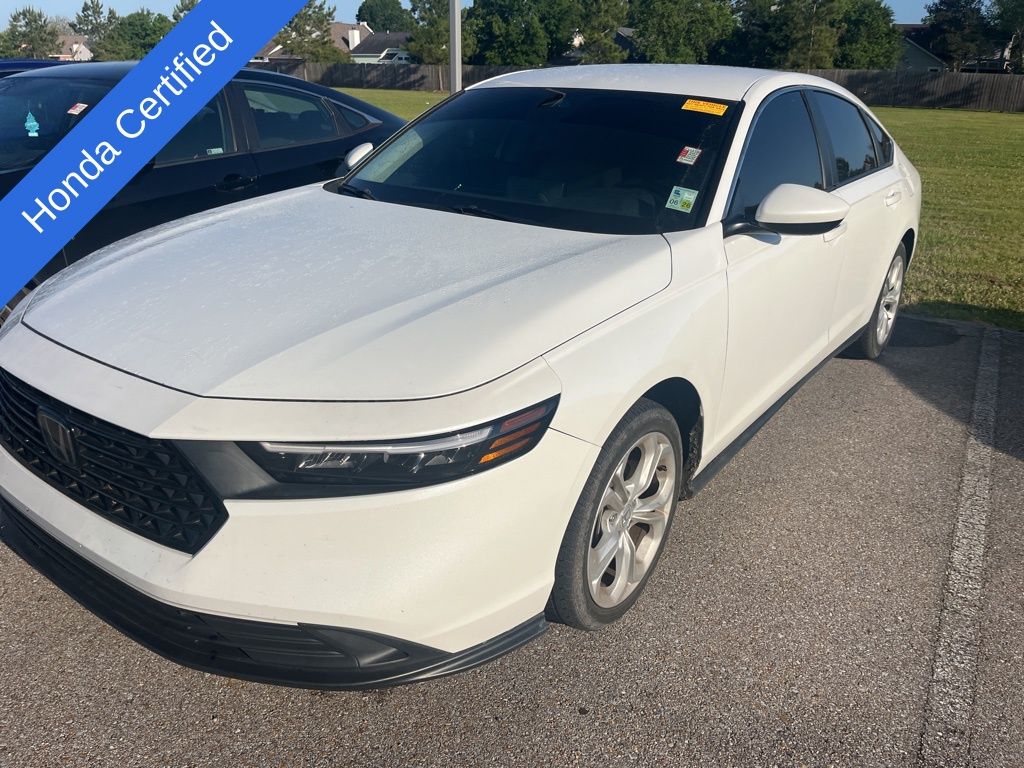 Platinum White Pearl 2023 Honda Accord LX FWD Sedan Front-Wheel Drive Continuously Variable Transmission
