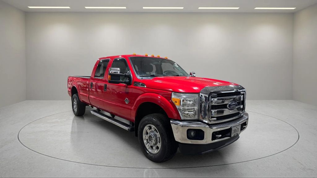 Vermillion Red 2015 Ford F-350 Super Duty XLT Crew Cab 4WD Pickup Truck Four-Wheel Drive 6-Speed Automatic