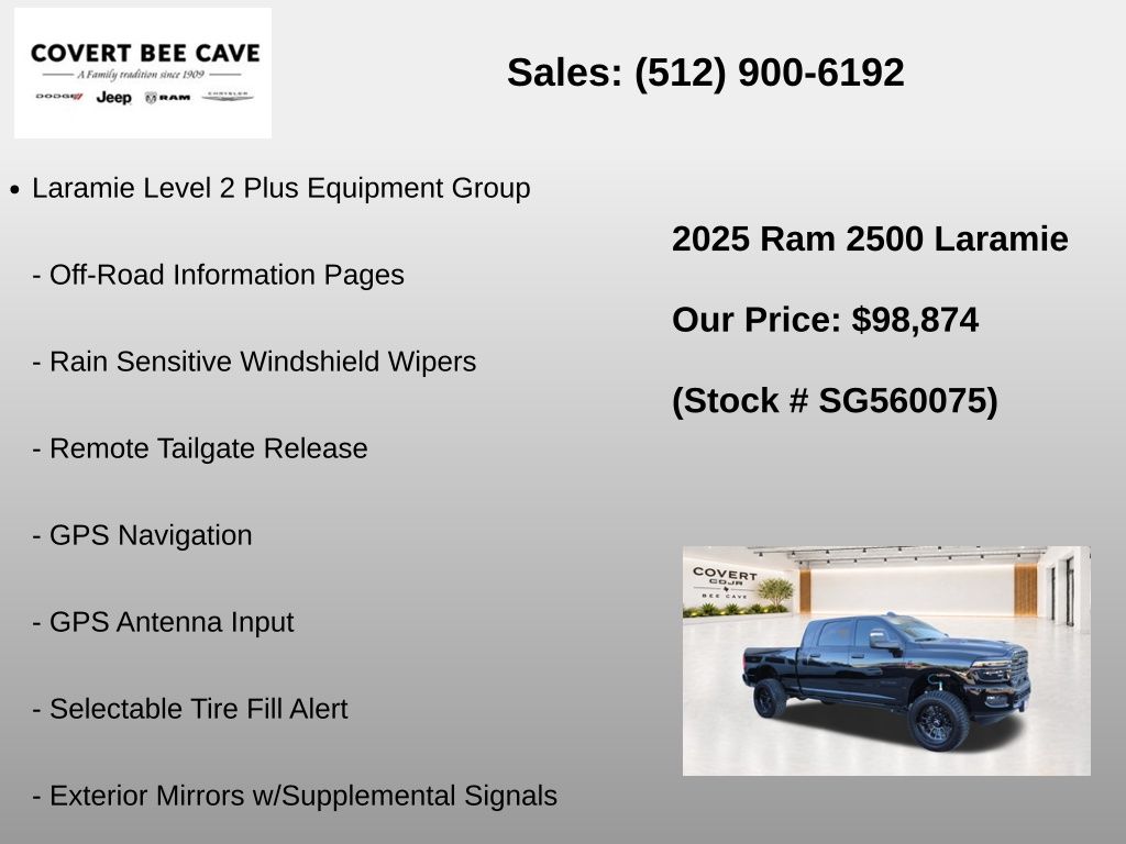 New Car 2025 Ram 2500  Laramie For Sale Under $100,000 In Austin, Texas