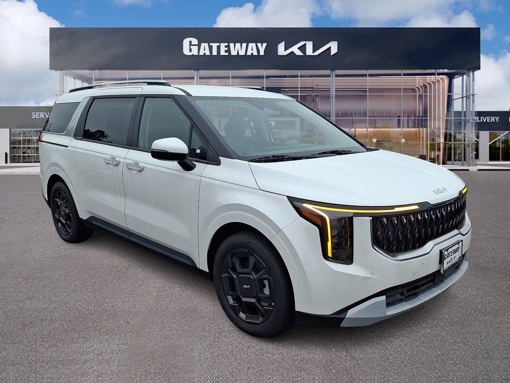 Snow White Pearl 2026 Kia Carnival Hybrid Minivan Front-Wheel Drive 6-Speed Automatic