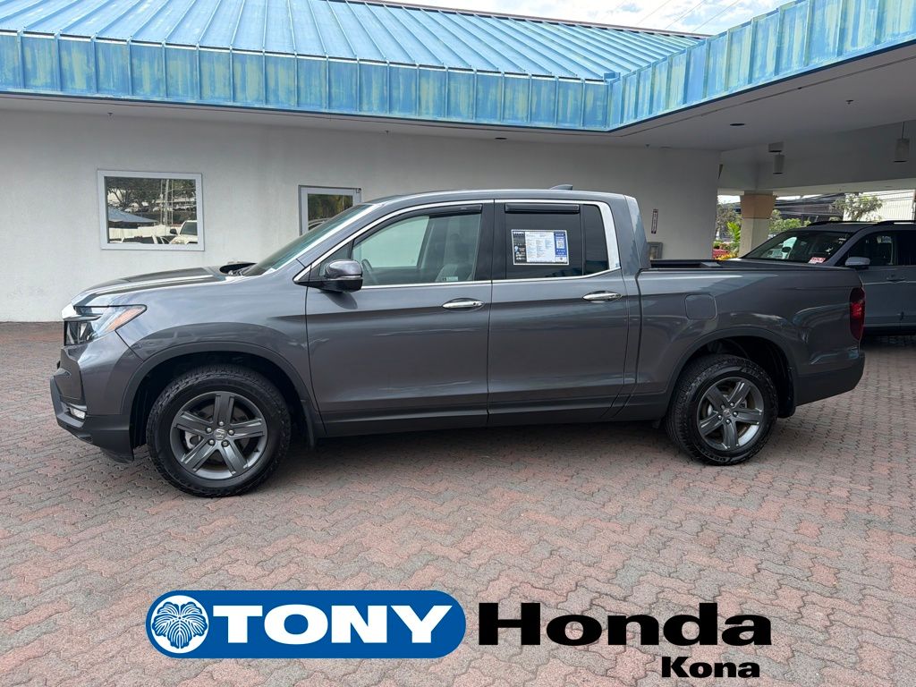 Gray (Modern Steel Metallic) 2023 Honda Ridgeline RTL-E AWD Pickup Truck All-Wheel Drive 9-Speed Automatic