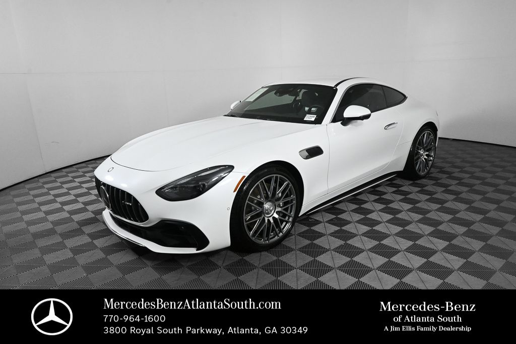 MANUFAKTUR Moonlight White Metallic 2025 Mercedes-Benz AMG GT Coupe Rear-Wheel Drive 9-Speed Automatic