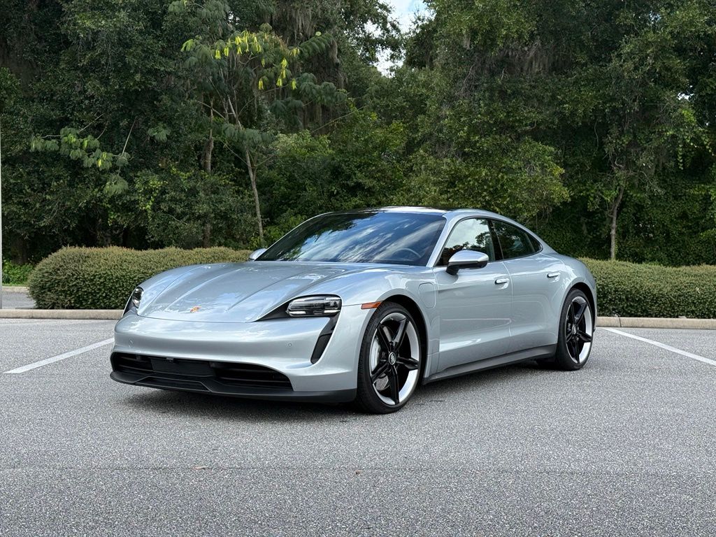 Silver 2022 Porsche Taycan Sedan Rear-Wheel Drive 2-Speed Automatic
