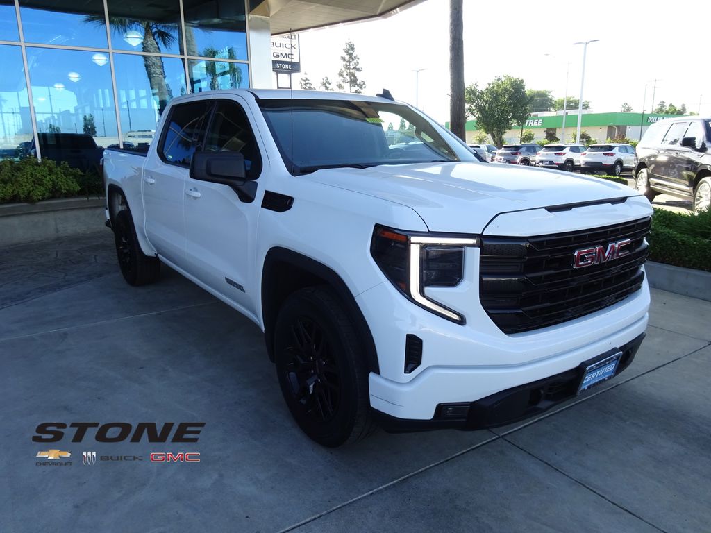 Summit White 2022 GMC Sierra 1500 Elevation Crew Cab 4WD Pickup Truck Four-Wheel Drive 8-Speed Automatic