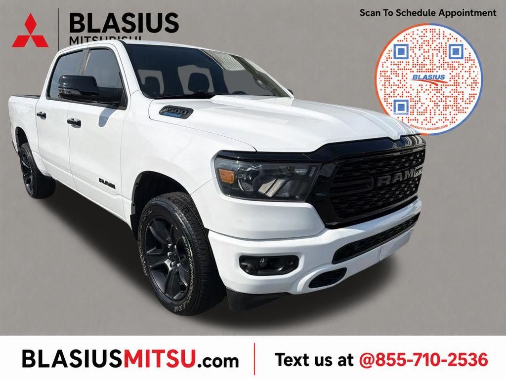 Bright White Clearcoat 2023 RAM 1500 Pickup Truck Four-Wheel Drive 8-Speed Automatic