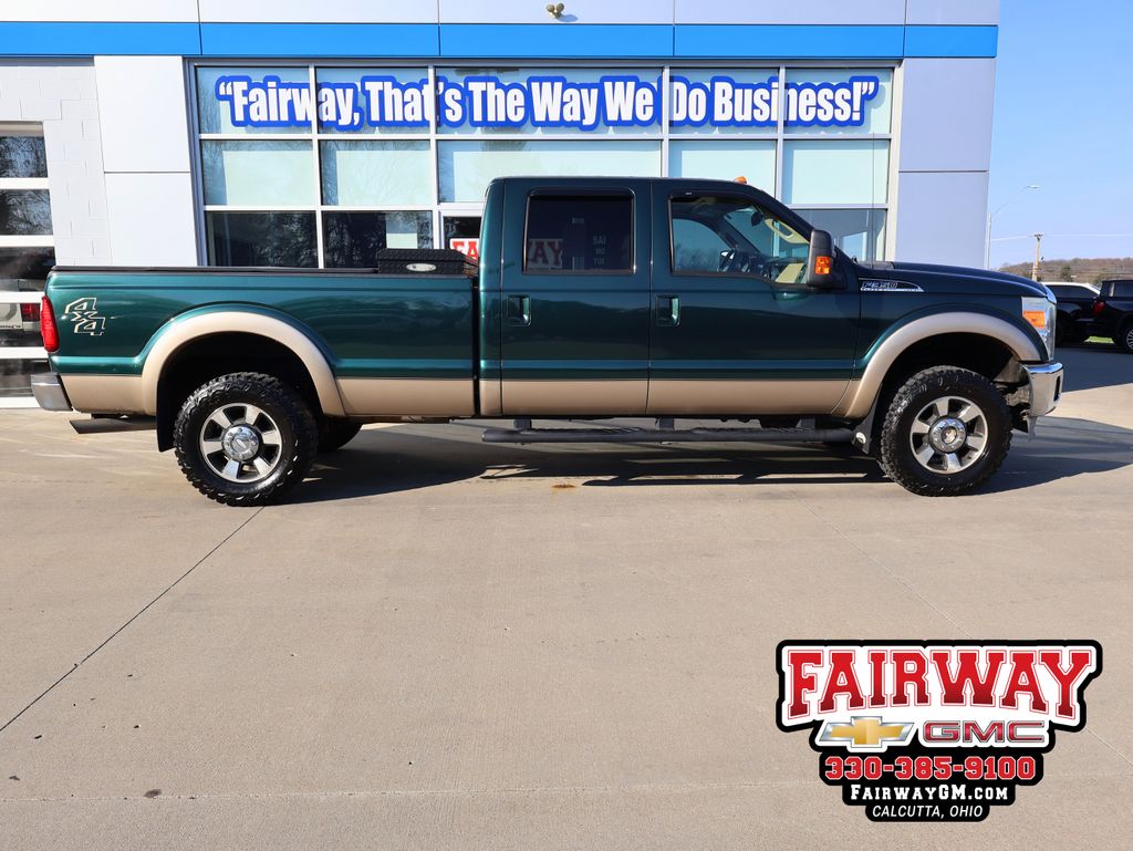 Forest Green Metallic 2011 Ford F-350 Super Duty Lariat Crew Cab 4WD Pickup Truck Four-Wheel Drive 6-Speed Automatic Overdrive