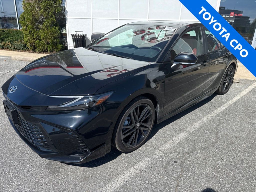 Midnight Black Metallic 2025 Toyota Camry Sedan All-Wheel Drive Continuously Variable Transmission