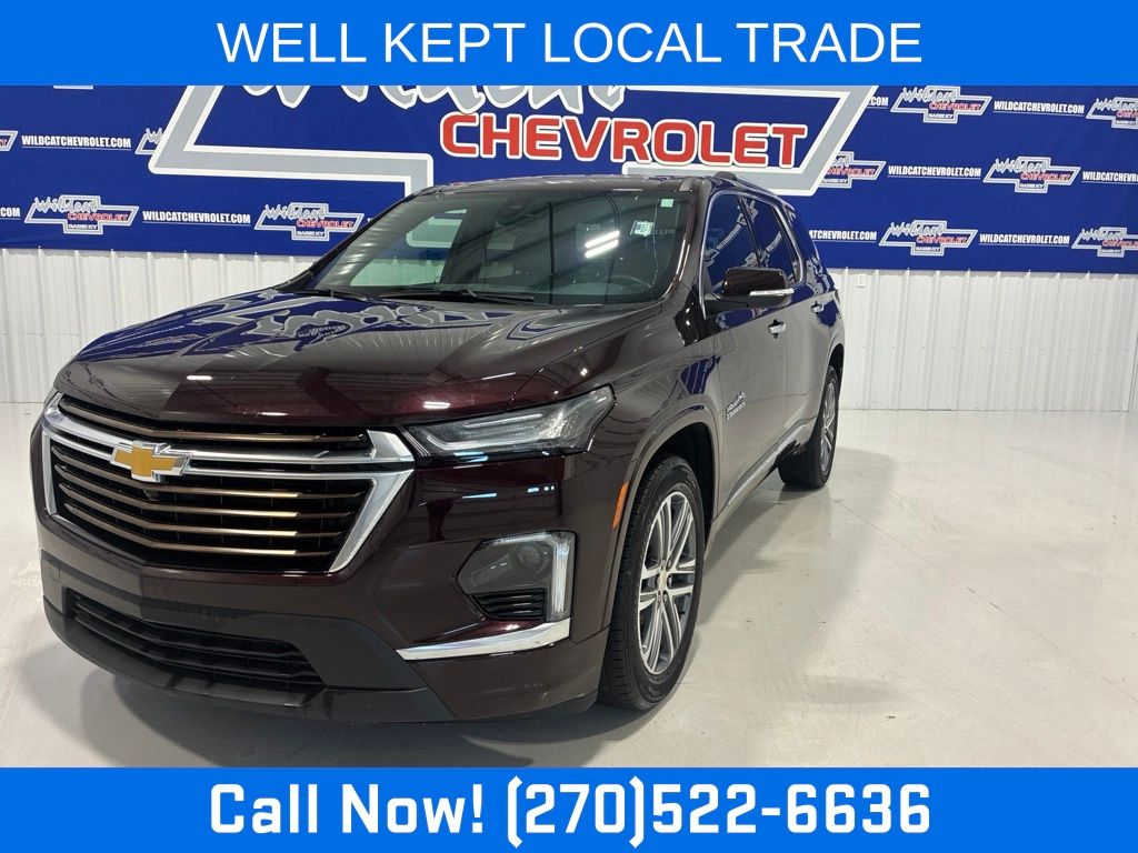 Black Cherry Metallic 2023 Chevrolet Traverse SUV / Crossover Four-Wheel Drive 9-Speed Automatic