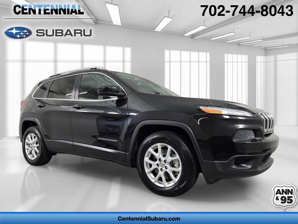 Brilliant Black Crystal Pearlcoat 2016 Jeep Cherokee Latitude 4WD SUV / Crossover Four-Wheel Drive 9-Speed Automatic