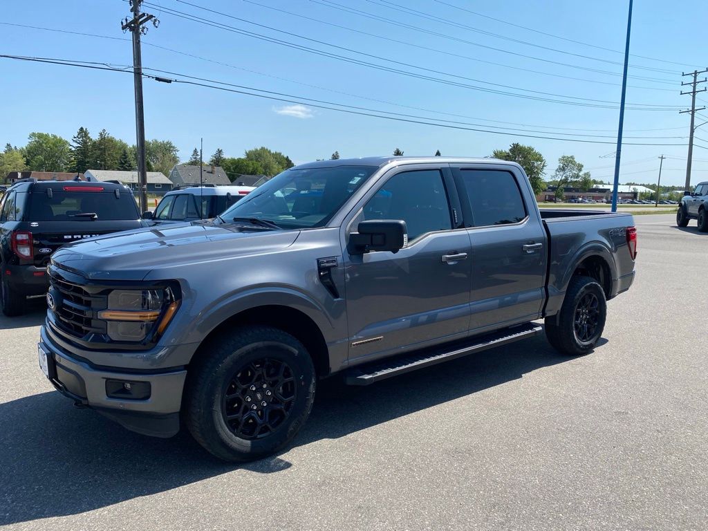 Gray 2024 Ford F-150 Pickup Truck Four-Wheel Drive Automatic