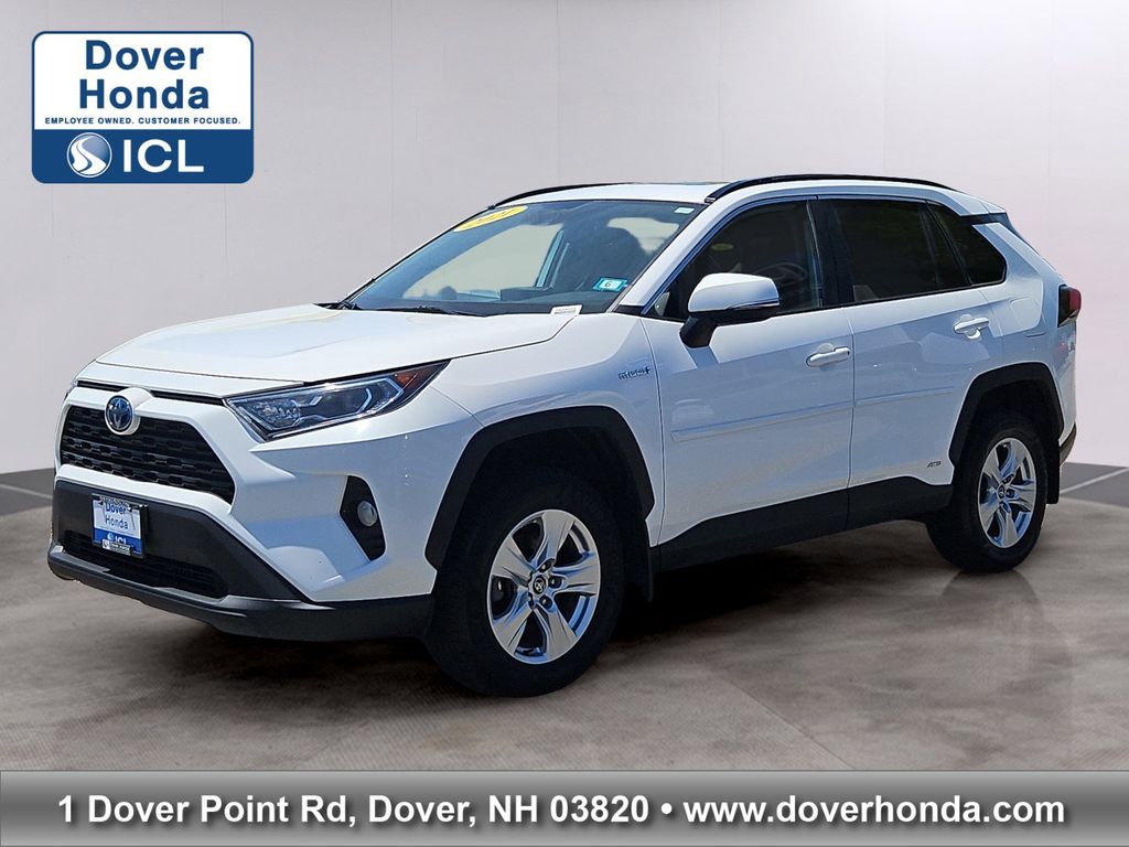Super White 2021 Toyota RAV4 Hybrid SUV / Crossover All-Wheel Drive Continuously Variable Transmission