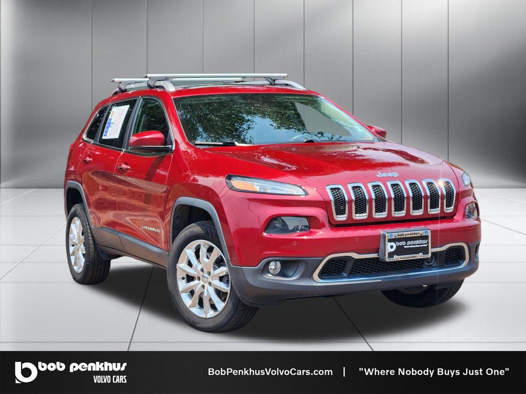 Deep Cherry Red Crystal Pearlcoat 2015 Jeep Cherokee SUV / Crossover Four-Wheel Drive 9-Speed Automatic