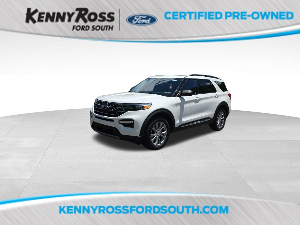 White Metallic 2023 Ford Explorer SUV / Crossover All-Wheel Drive Automatic