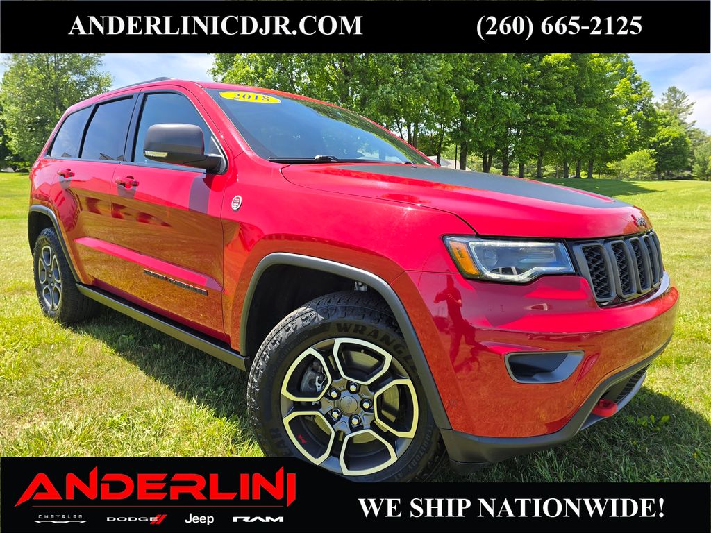 Red 2018 Jeep Grand Cherokee SUV / Crossover Four-Wheel Drive 8-Speed Automatic