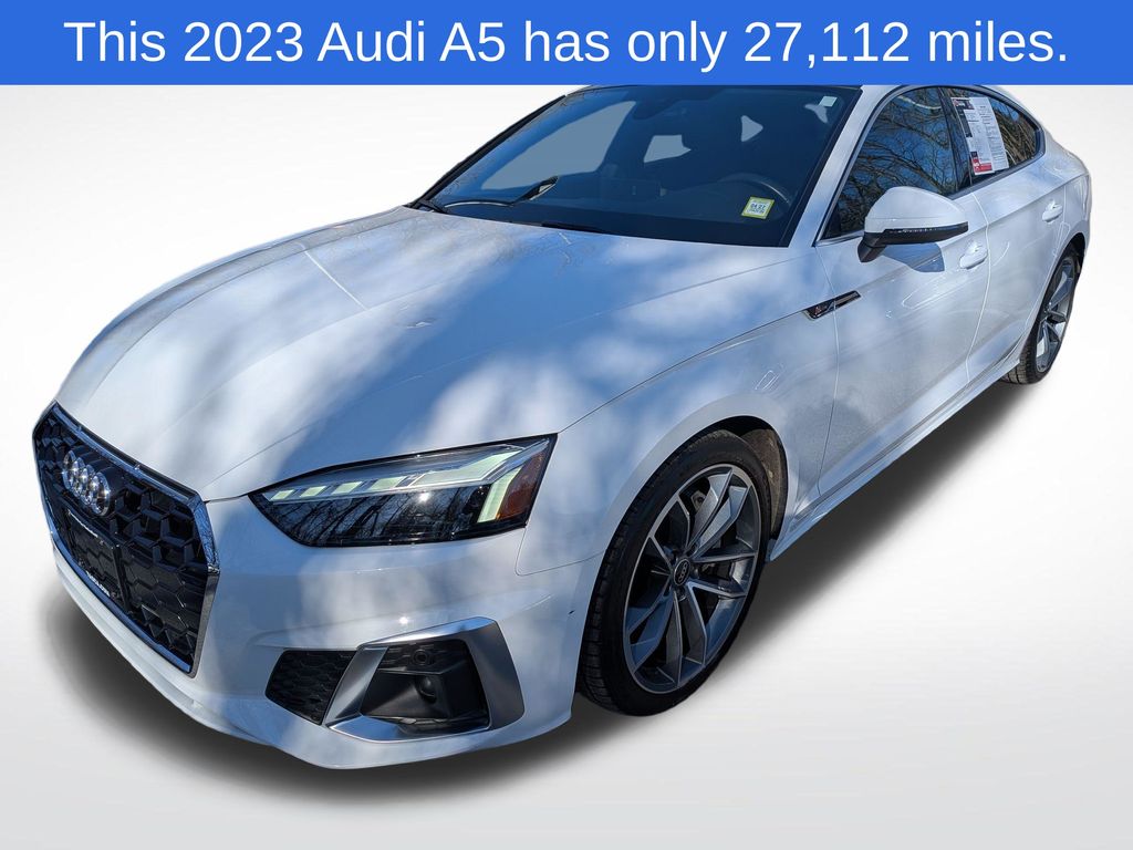 Glacier White Metallic 2023 Audi A5 Sportback Sedan All-Wheel Drive 7-Speed Automatic