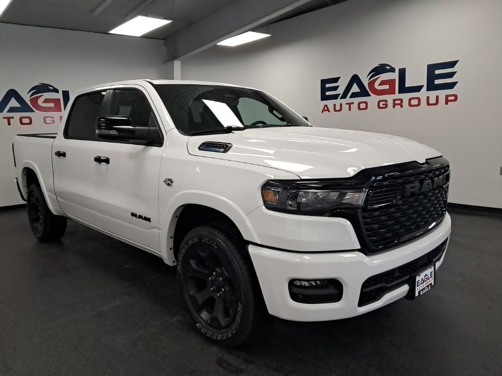 Bright White Clearcoat 2026 RAM 1500 Big Horn Crew Cab 4WD Pickup Truck Four-Wheel Drive 8-Speed Automatic