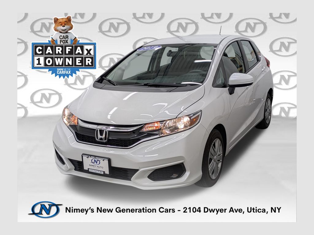 Platinum White Pearl 2019 Honda Fit Hatchback Front-Wheel Drive Continuously Variable Transmission