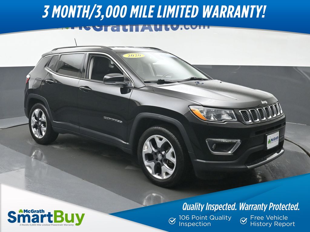 Diamond Black Crystal Pearlcoat 2020 Jeep Compass Limited FWD SUV / Crossover Front-Wheel Drive 6-Speed Automatic
