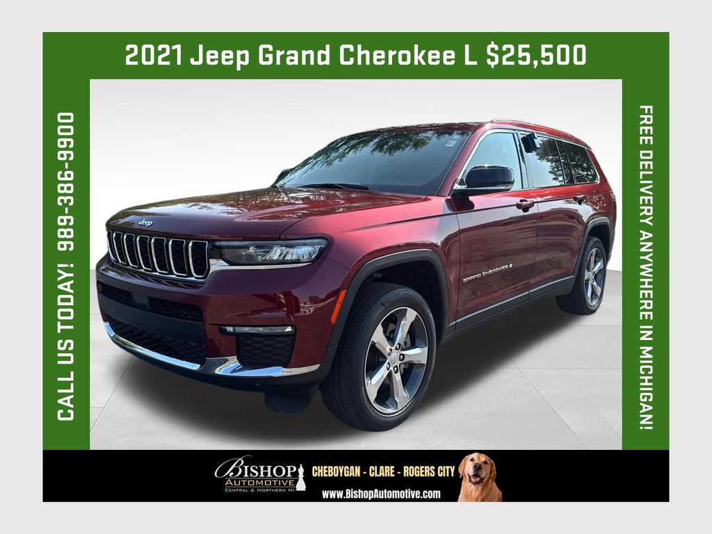 Velvet Red Pearlcoat 2021 Jeep Grand Cherokee L SUV / Crossover Four-Wheel Drive 8-Speed Automatic
