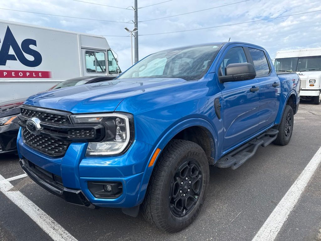 Blue Metallic 2025 Ford Ranger Pickup Truck Four-Wheel Drive Automatic