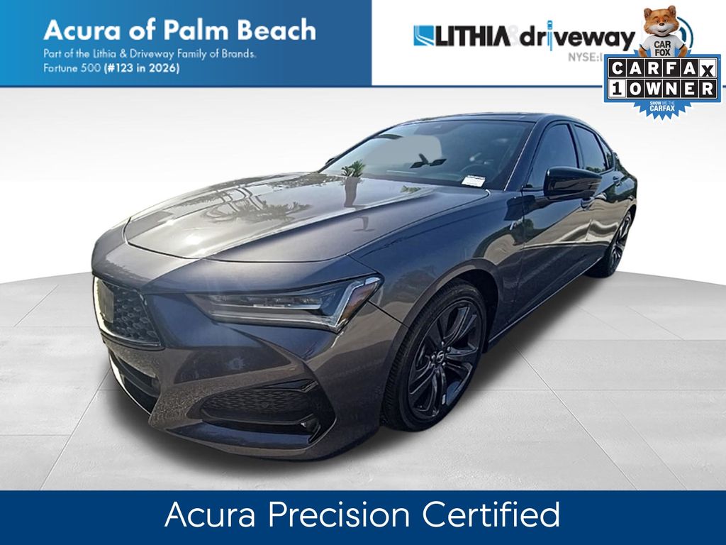 Gray 2023 Acura TLX Sedan Front-Wheel Drive Automatic