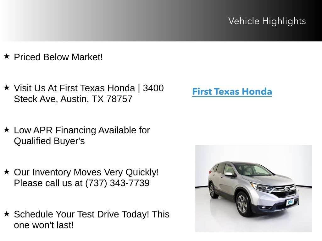 Used Car 2019 Honda Cr-v  Ex For Sale Under $20,000 In Austin, Texas