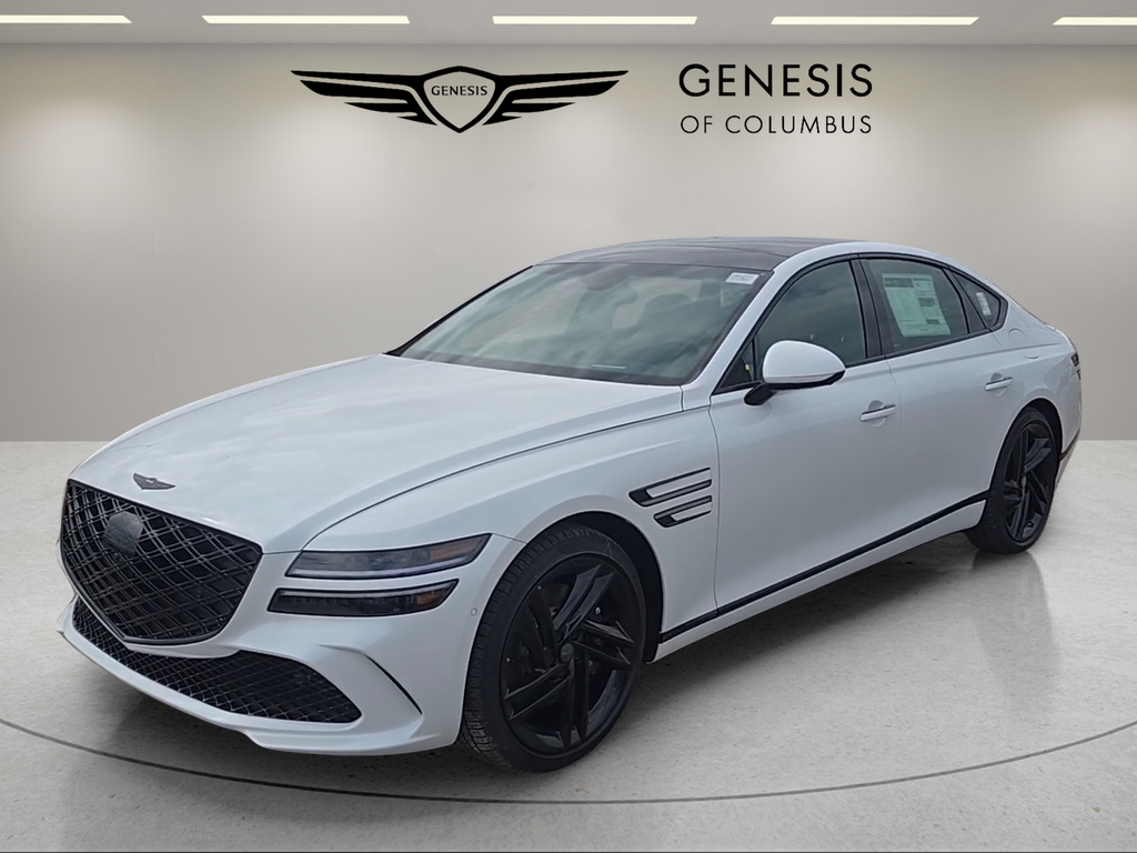 Uyuni White 2026 Genesis G80 3.5T Prestige Black AWD Sedan All-Wheel Drive 8-Speed Automatic