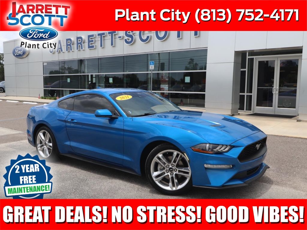 Velocity Blue Metallic 2021 Ford Mustang Coupe Rear-Wheel Drive Automatic