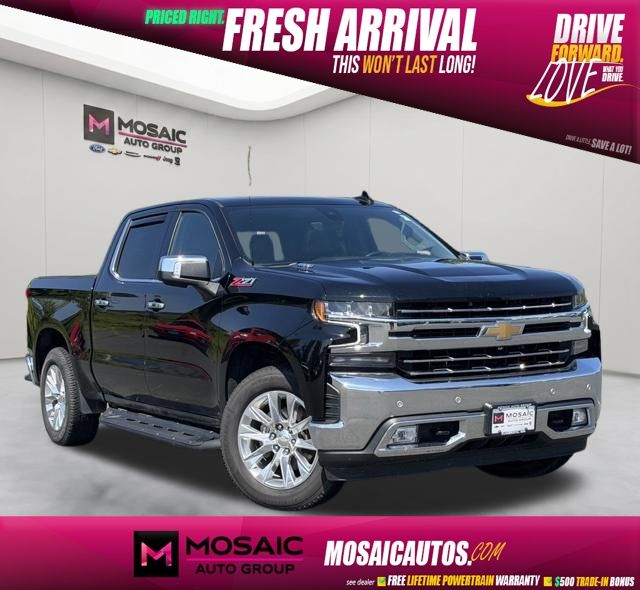 Black 2021 Chevrolet Silverado 1500 Pickup Truck Four-Wheel Drive Automatic