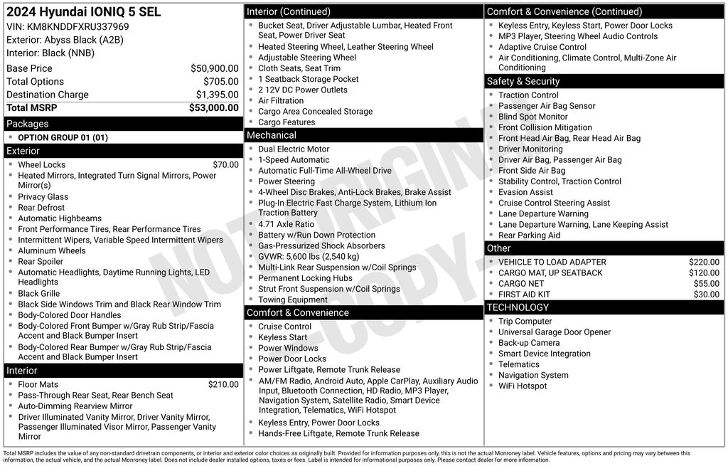 New 2024 Black Hyundai SEL image 6