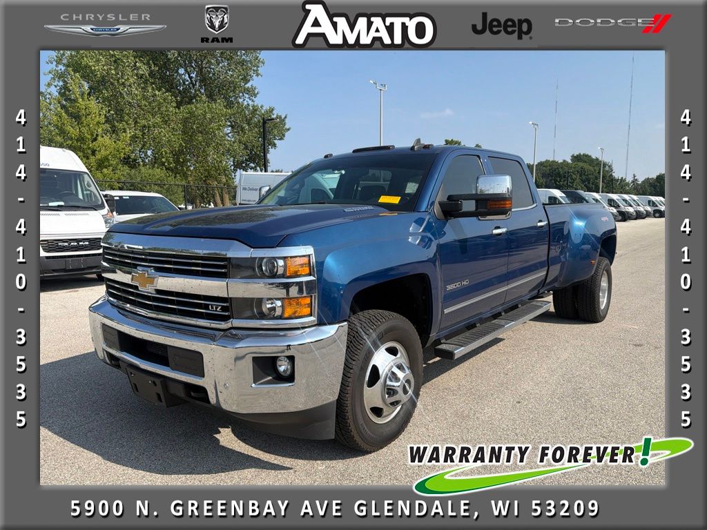 Deep Ocean Blue Metallic 2015 Chevrolet Silverado 3500HD Pickup Truck Four-Wheel Drive 6-Speed Automatic