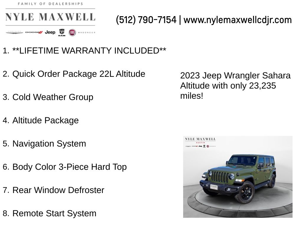 Used Car 2023 Jeep Wrangler  Altitude For Sale Under $40,000 In Austin, Texas