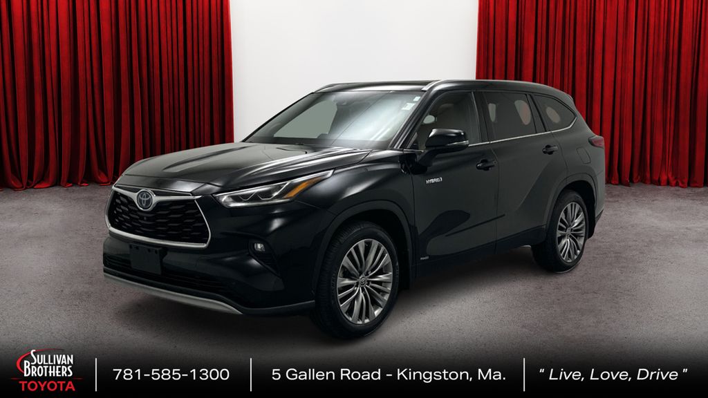 Midnight Black Metallic 2020 Toyota Highlander Hybrid SUV / Crossover All-Wheel Drive Continuously Variable Transmission