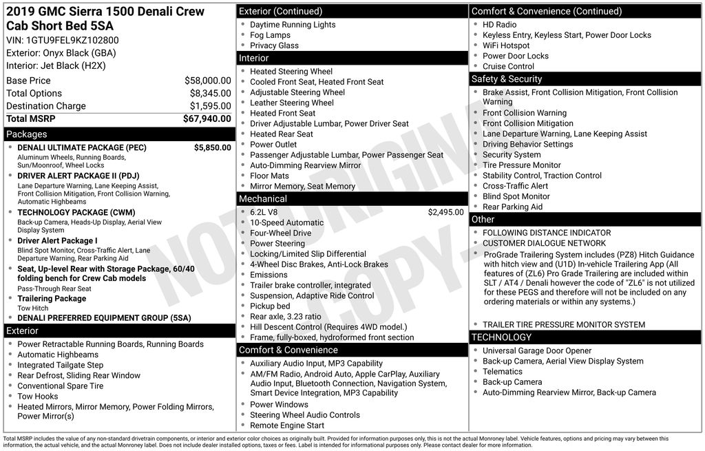 Certified Used 2019 Black GMC Denali image 2