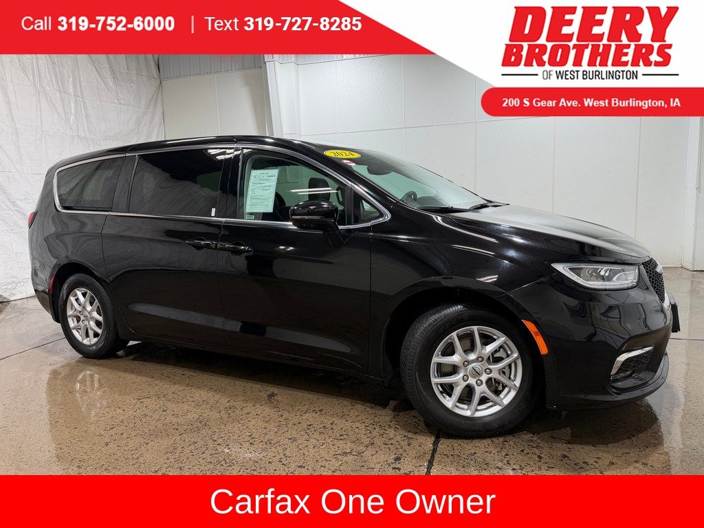 Diamond Black Crystal Pearlcoat 2024 Chrysler Pacifica Touring L FWD Minivan Front-Wheel Drive 9-Speed Automatic