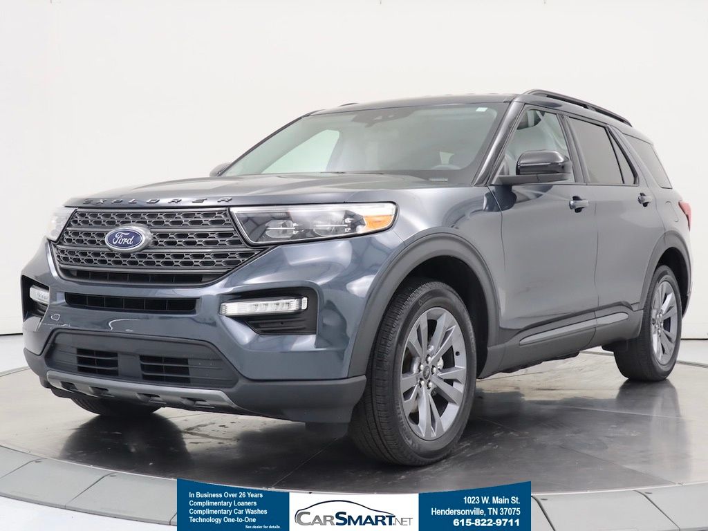Stone Blue Metallic 2022 Ford Explorer XLT AWD SUV / Crossover All-Wheel Drive Automatic