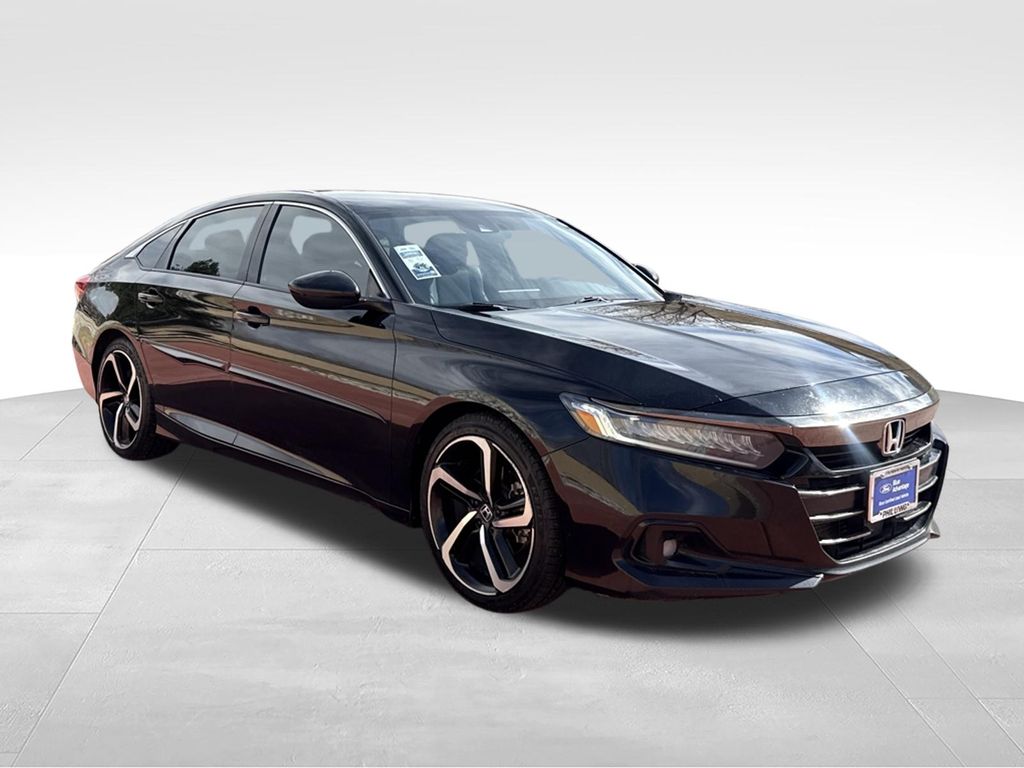 Black 2022 Honda Accord Sedan Front-Wheel Drive Continuously Variable Transmission