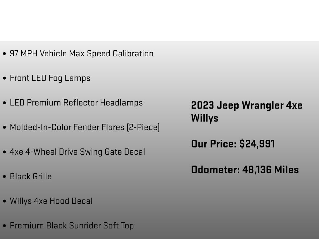 2023 Jeep Wrangler Base 4xe Gray at Klick Lewis Buick Chevrolet