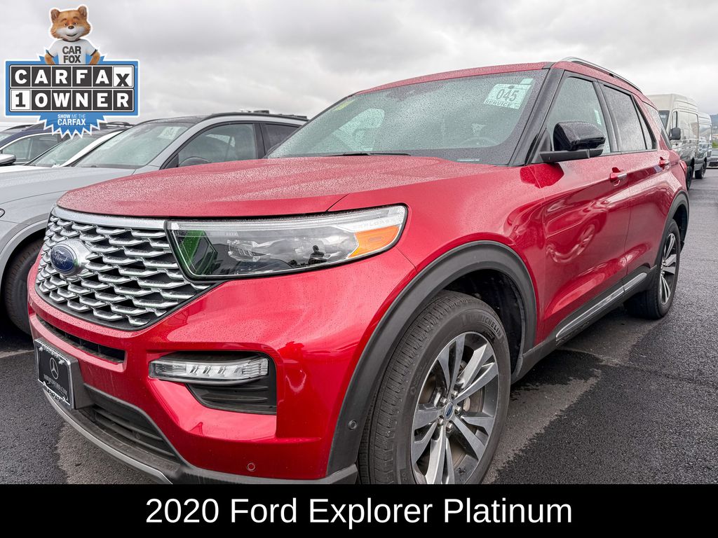 Red Metallic 2020 Ford Explorer Platinum AWD SUV / Crossover All-Wheel Drive Automatic