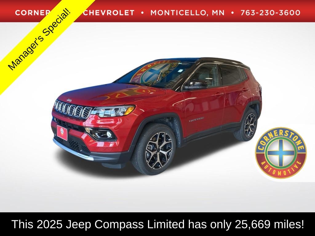 Red Hot Pearlcoat 2025 Jeep Compass SUV / Crossover Four-Wheel Drive 8-Speed Automatic