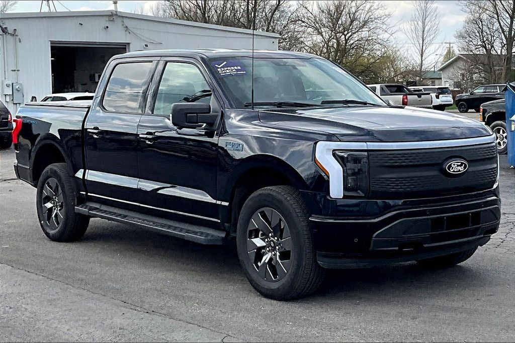 Blue Metallic 2025 Ford F-150 Lightning Flash SuperCrew AWD Pickup Truck All-Wheel Drive Automatic